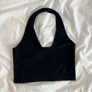 Brandy Melville Black Halter Crop Top - New without Tag
